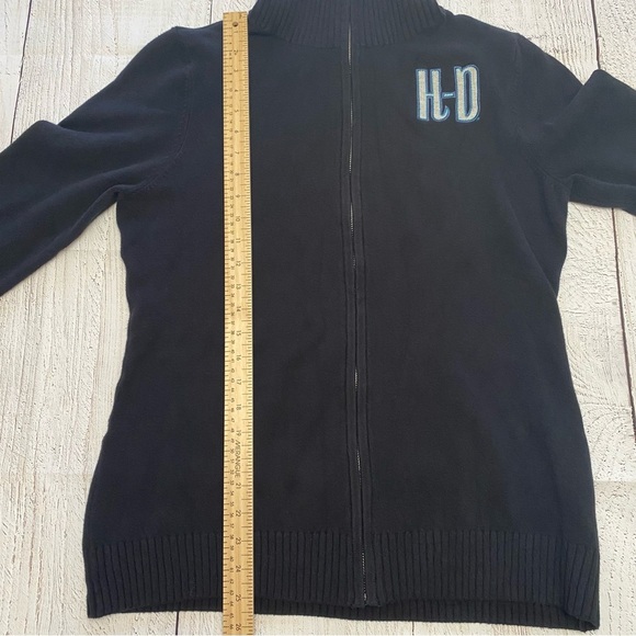 Women’s Harley-Davidson Black zip up sweater Large - Picture 8 of 9